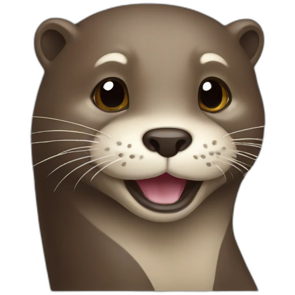 Otter using iphone emoji