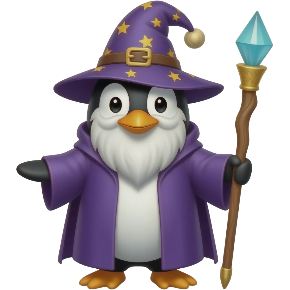 Penguin Wizard emoji