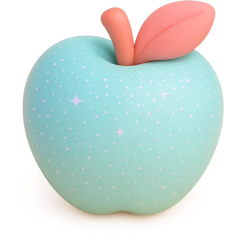 glitter green apple emoji