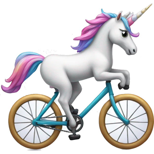 Unicorn on a bicycle  emoji