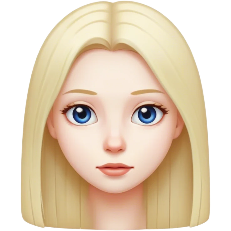 A girl with straight hair emoji