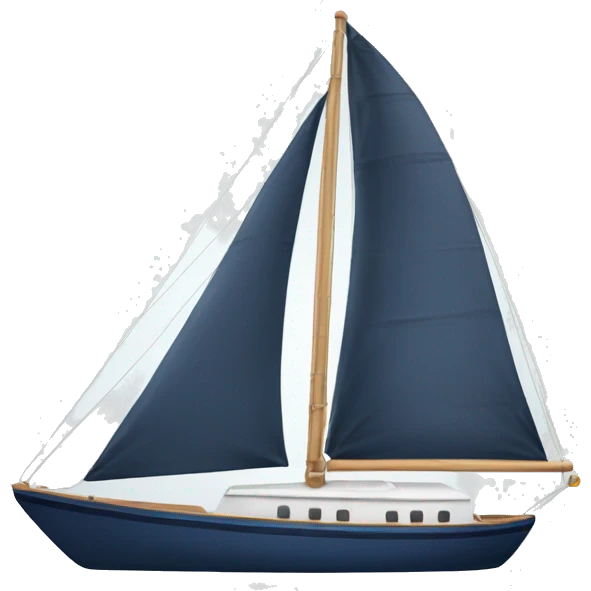 Sailboat with navy hull emoji