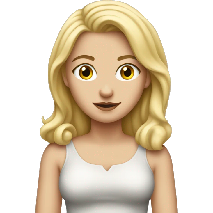 dirty blonde white girl shrug emoji emoji