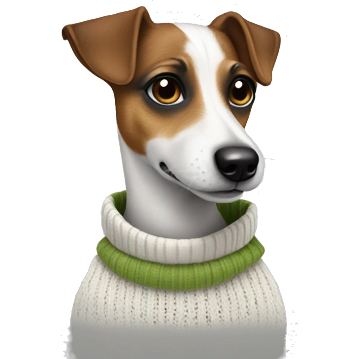Jack Russel wearing jumper emoji
