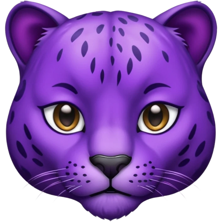 Purple Panther face turned to the slight right emoji