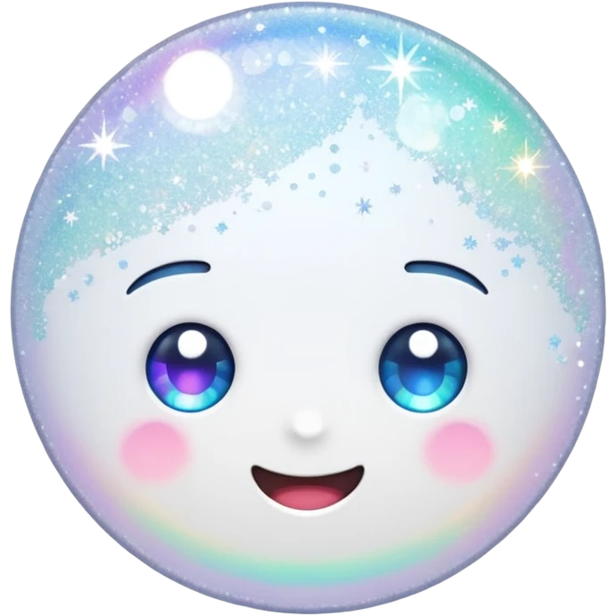 white glory glitter emoji