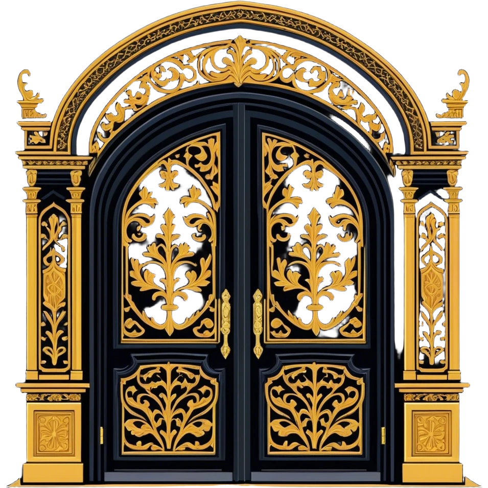 2 gigantic and open royal doors emoji