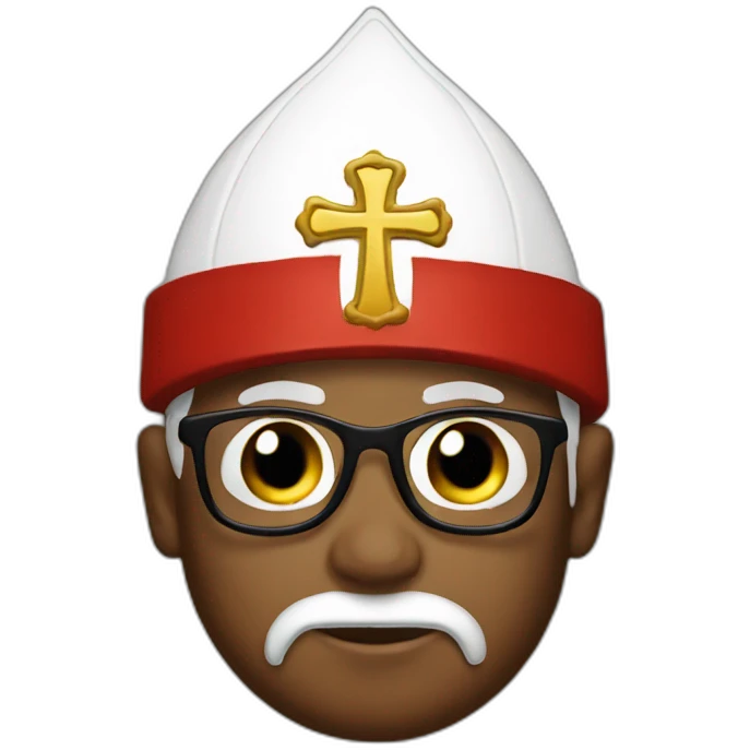 Catholic cardinal with skull cap emoji