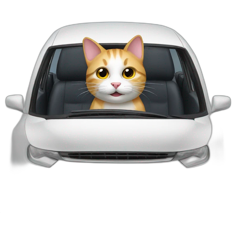 Cat in a car emoji