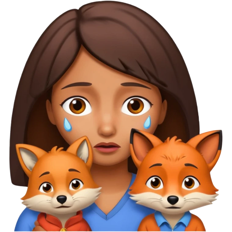 Make Dora and Swiper the fox crying emoji