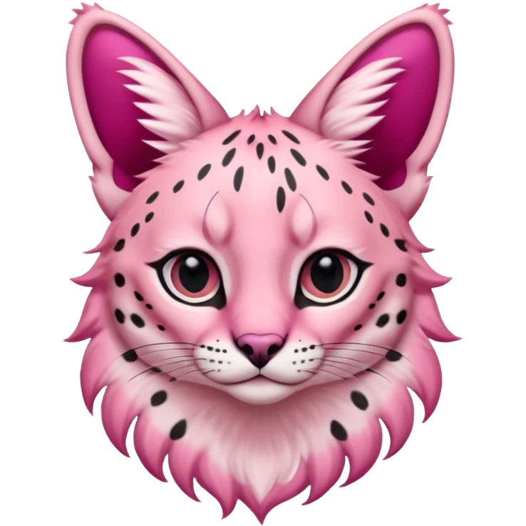 Pink Magenta Pastel-Rose Serval emoji
