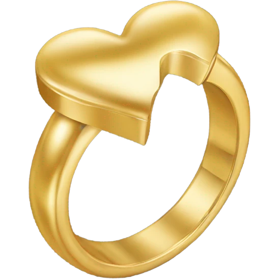 gold heart-shaped ring emoji