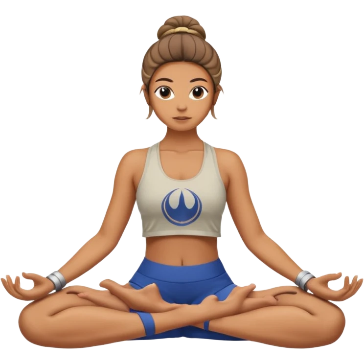 A 6 7 yoga Star Wars emoji