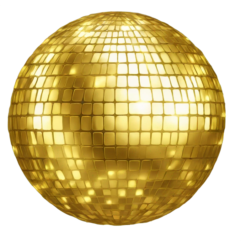 gold disco ball emoji