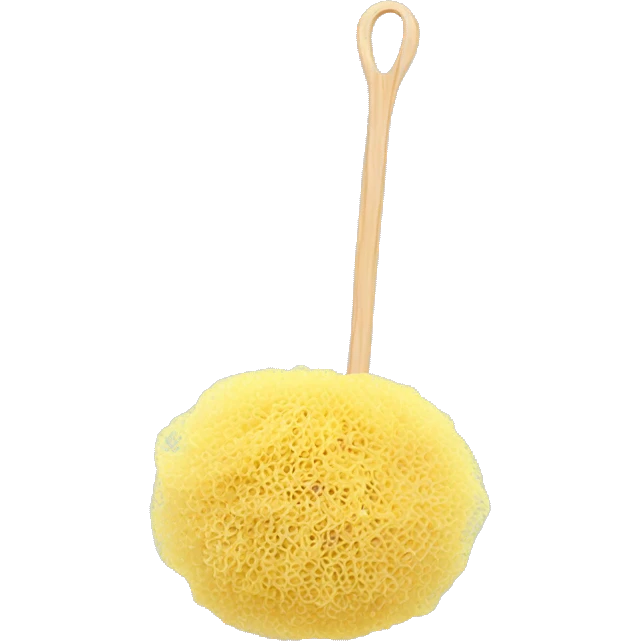 Synthetic mesh loofah emoji