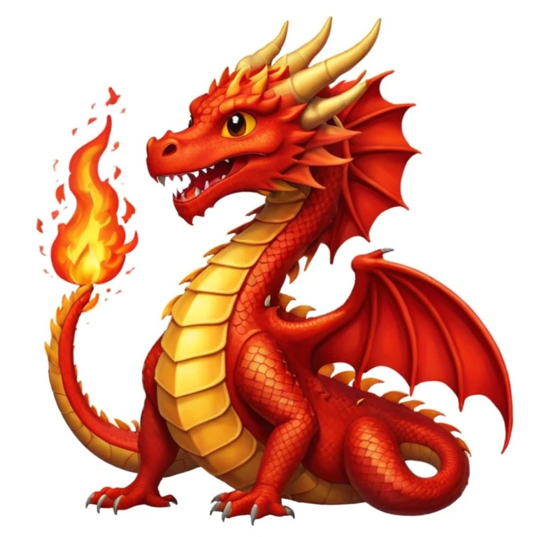 Dragon escupiendo fuego emoji
