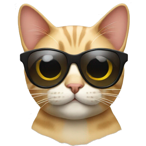 Cat with sunglasses emoji