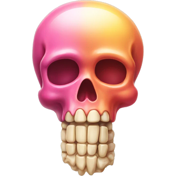 candy colored bone emoji
