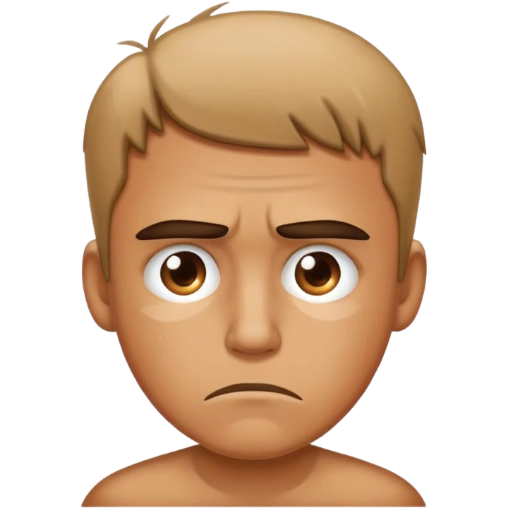 Beaten frowns after  emoji