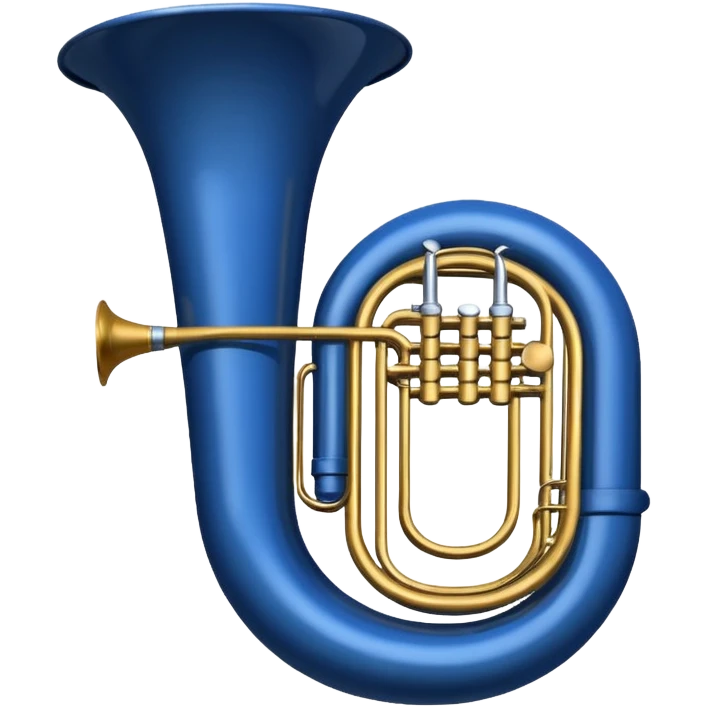 tuba redonda azul escura emoji