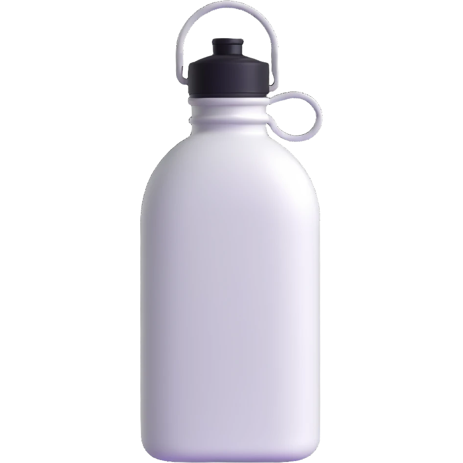 white outdoor camping water bottle canteen emoji