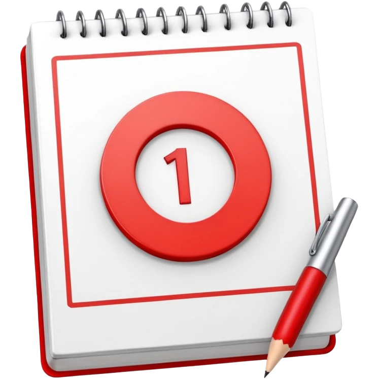 calendar, first page, day 1 emoji