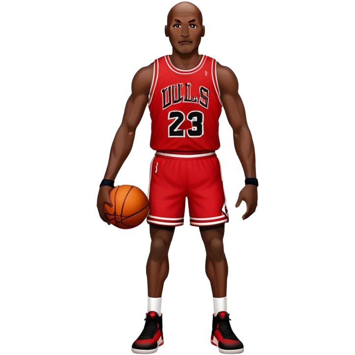 Michael Jordan basketball star half body portrait emoji