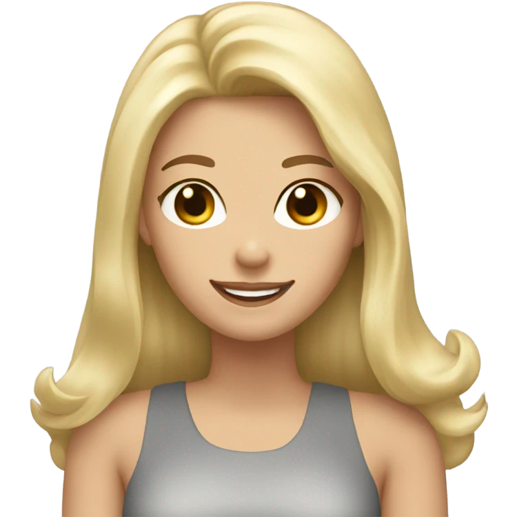 Happy Brunette hair friend and a blonde hair friend  emoji