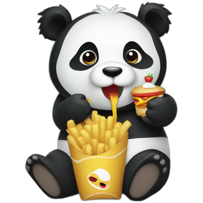 Panda eating macdo emoji