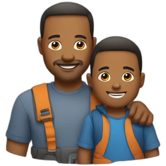 Papa avec son fils emoji