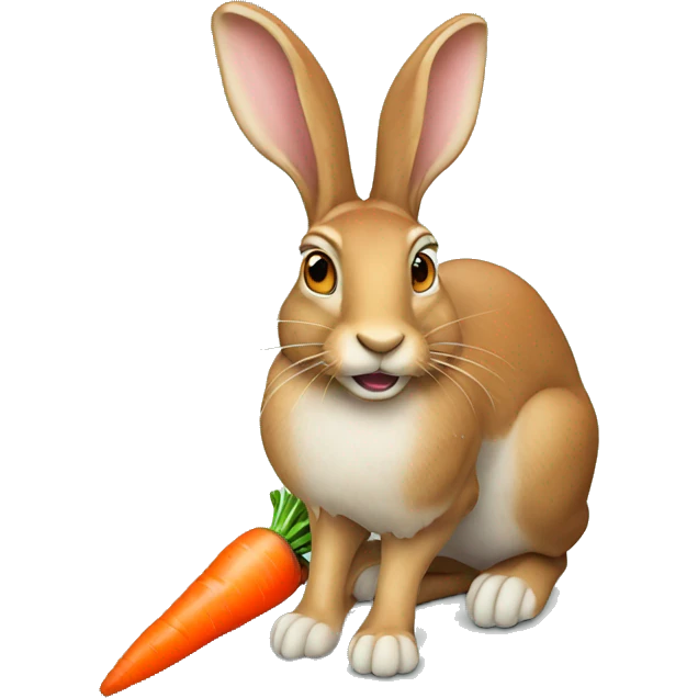 hare who eats carrots emoji