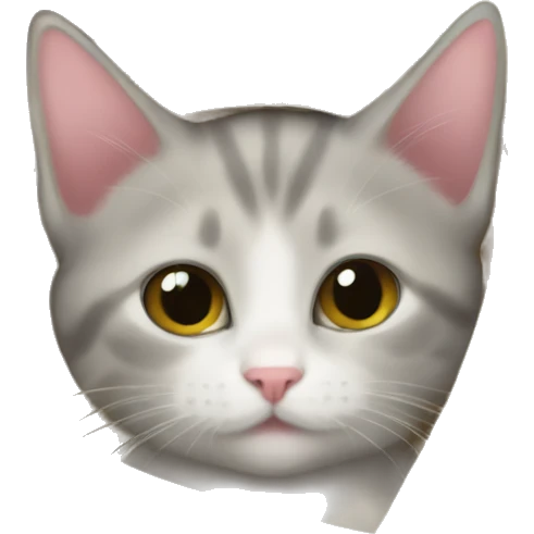 Kitten with mom in a blanket emoji