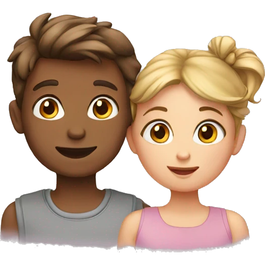 Boy with girl emoji