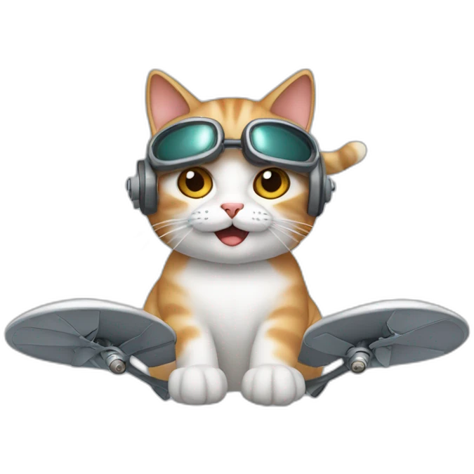 cat with propellers emoji