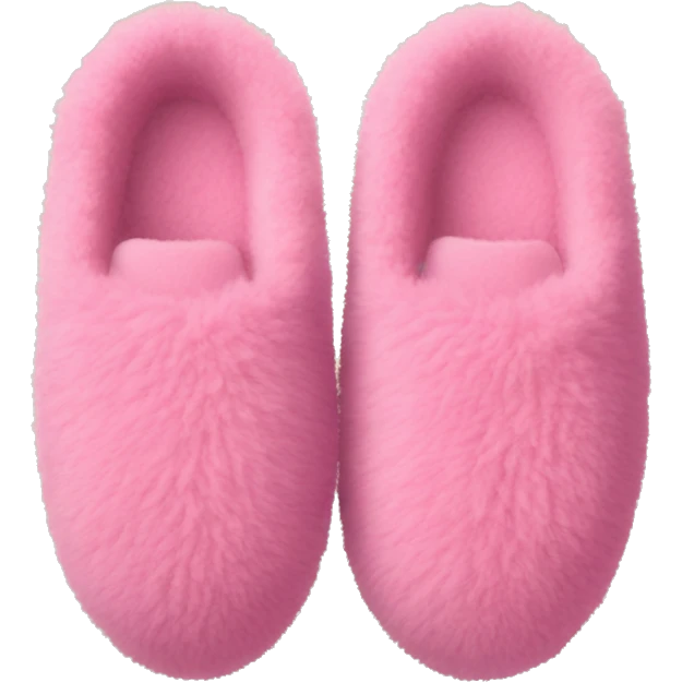 fuzzy pink slippers emoji