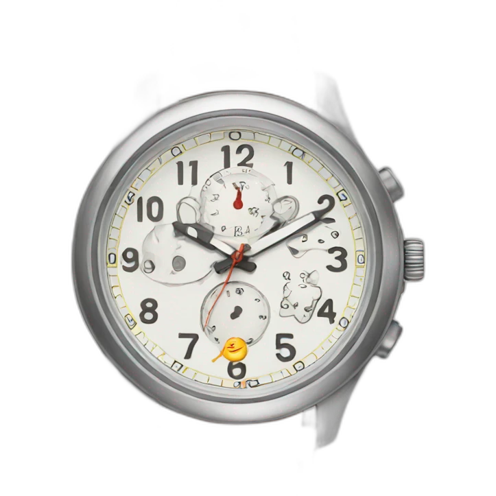 watch with time emoji