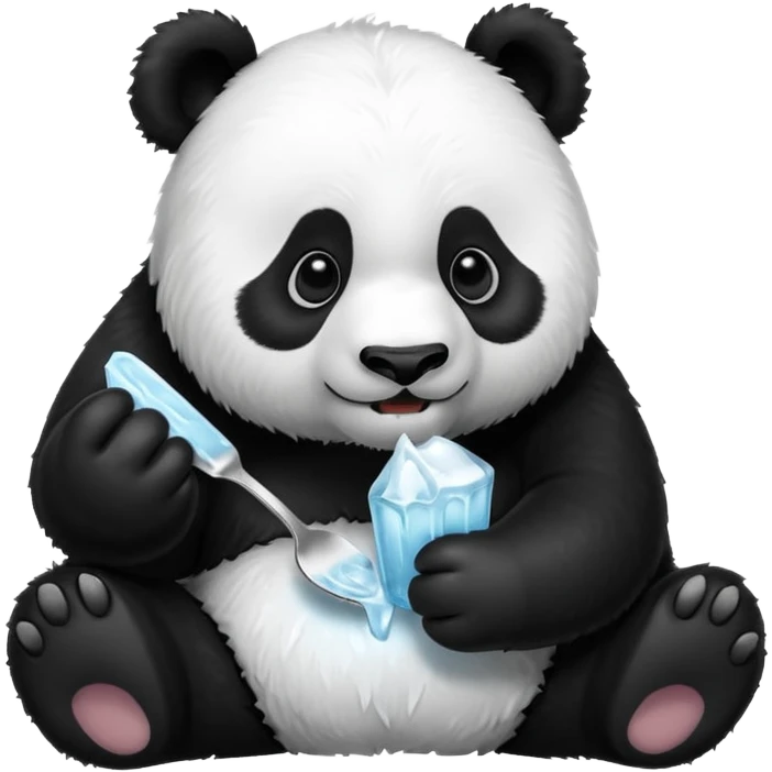 Panda eating ice  emoji