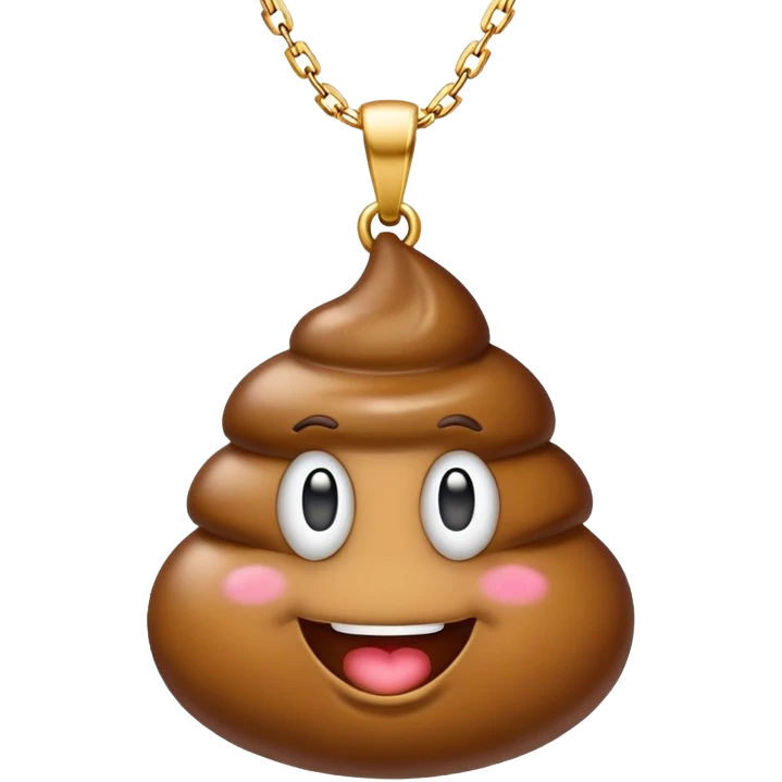 poop emoji with a vip necklace  emoji