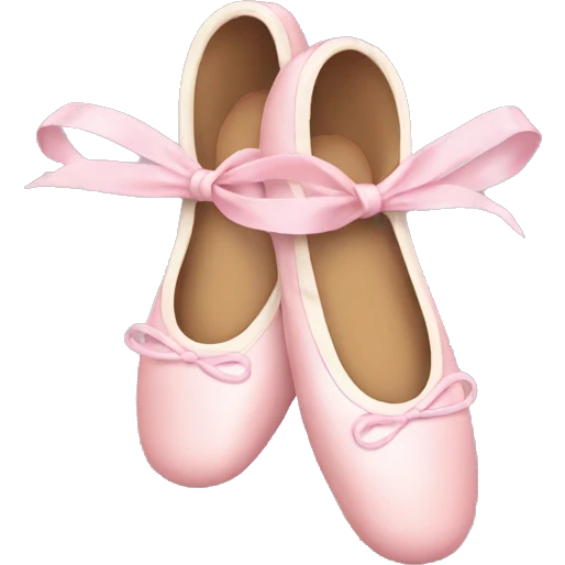 light pink christmas ballet shoes emoji