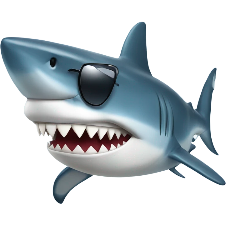 Shark with sunglasses emoji