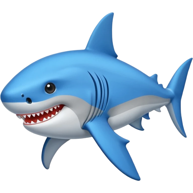 Haz a un tiburón con tenis azules emoji