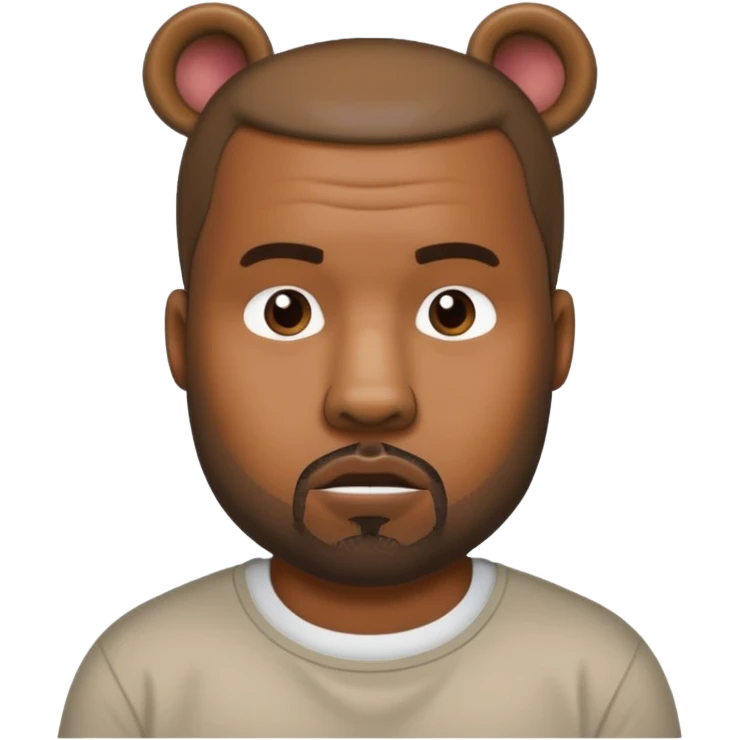 kanye west bear man emoji