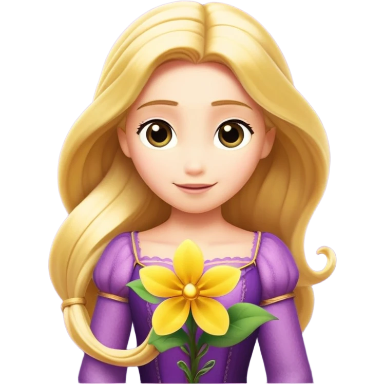 rapunzel flower from the movies emoji