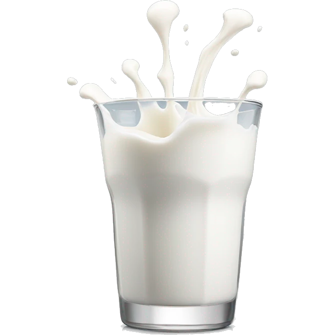 milk spilling from the glass emoji