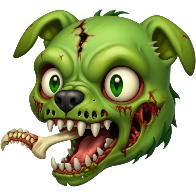 Zombie dog face emoji