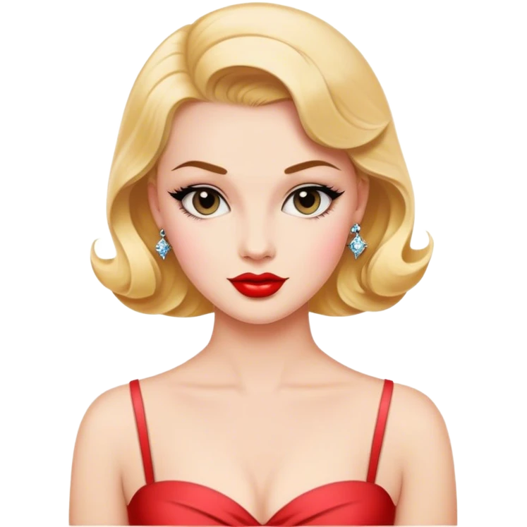 Beautiful woman in 1950’s woman fashion look emoji