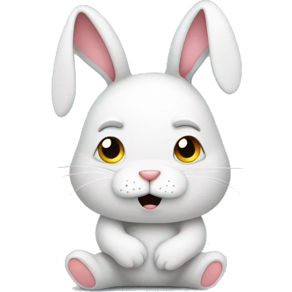 Stressed bunny emoji