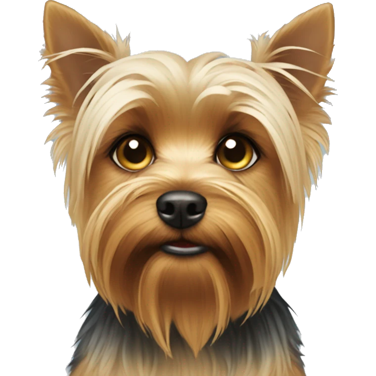 Yorkshire Terrier face with sad watery eyes emoji