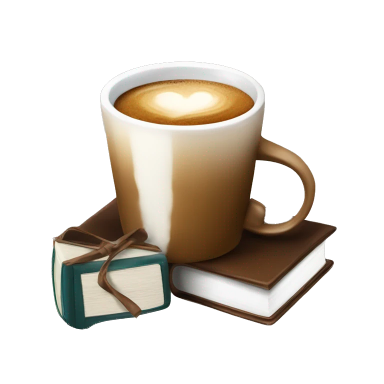 Coffe and books emoji