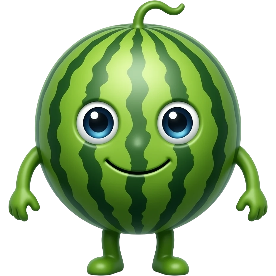 A walking watermelon emoji